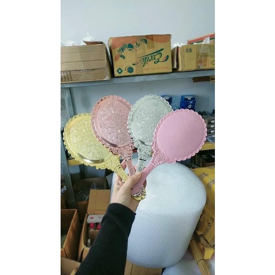 Gương cầm tay công chúa , sử dụng trang điểm và phun xăm