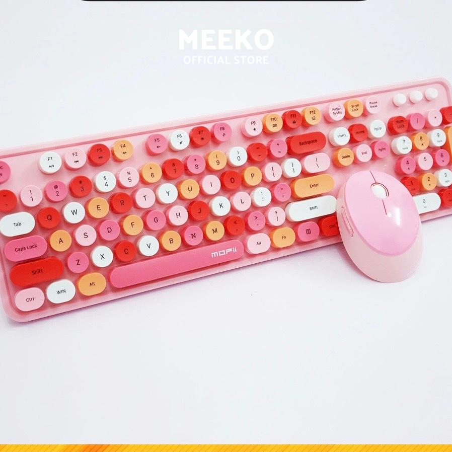 Bộ bàn phím và chuột không dây Mofii Key Board đa sắc màu MEEKO