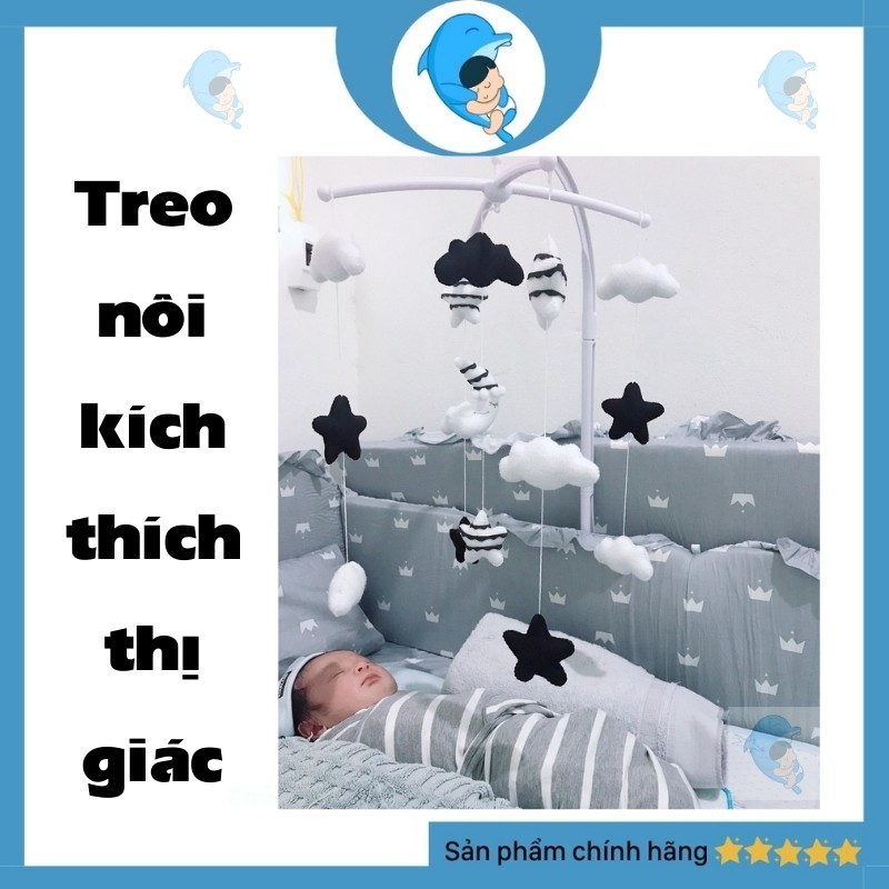 Treo Nôi Kích Thích Thị Giác Handmade Giúp Bé Chơi Tự Lập An Toàn Thân Thiện Với Bé