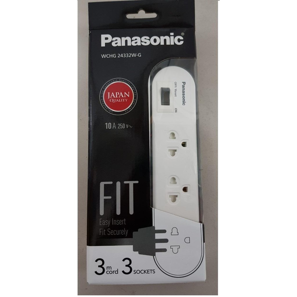 Ổ cắm có dây nối dài, 3 ổ cắm Panasonic WCHG24332W