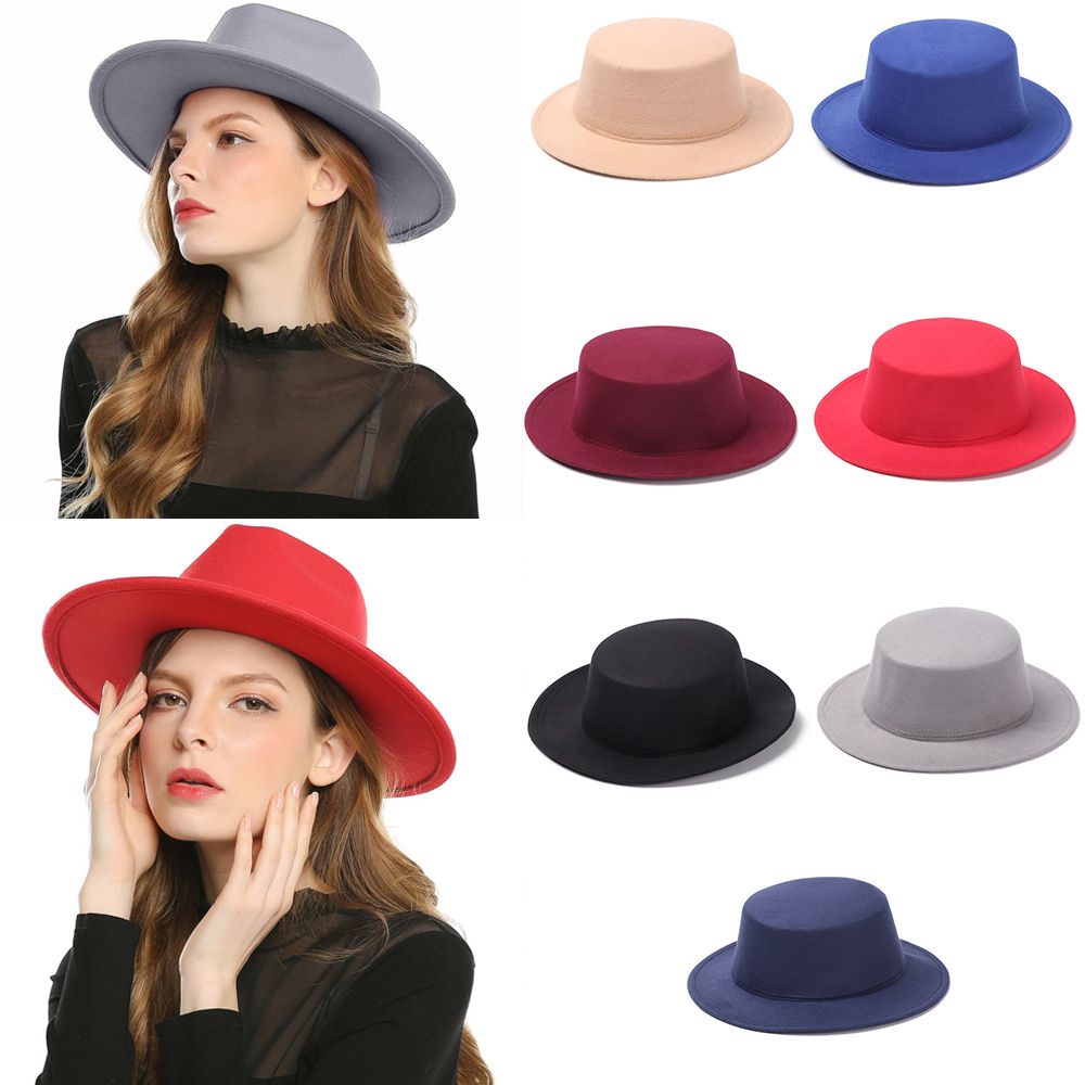Nón Fedora Vải Len Vành Rộng Kiểu Cao Bồi Vintage Thời Trang Mùa Thu Cho Nam Và Nữ