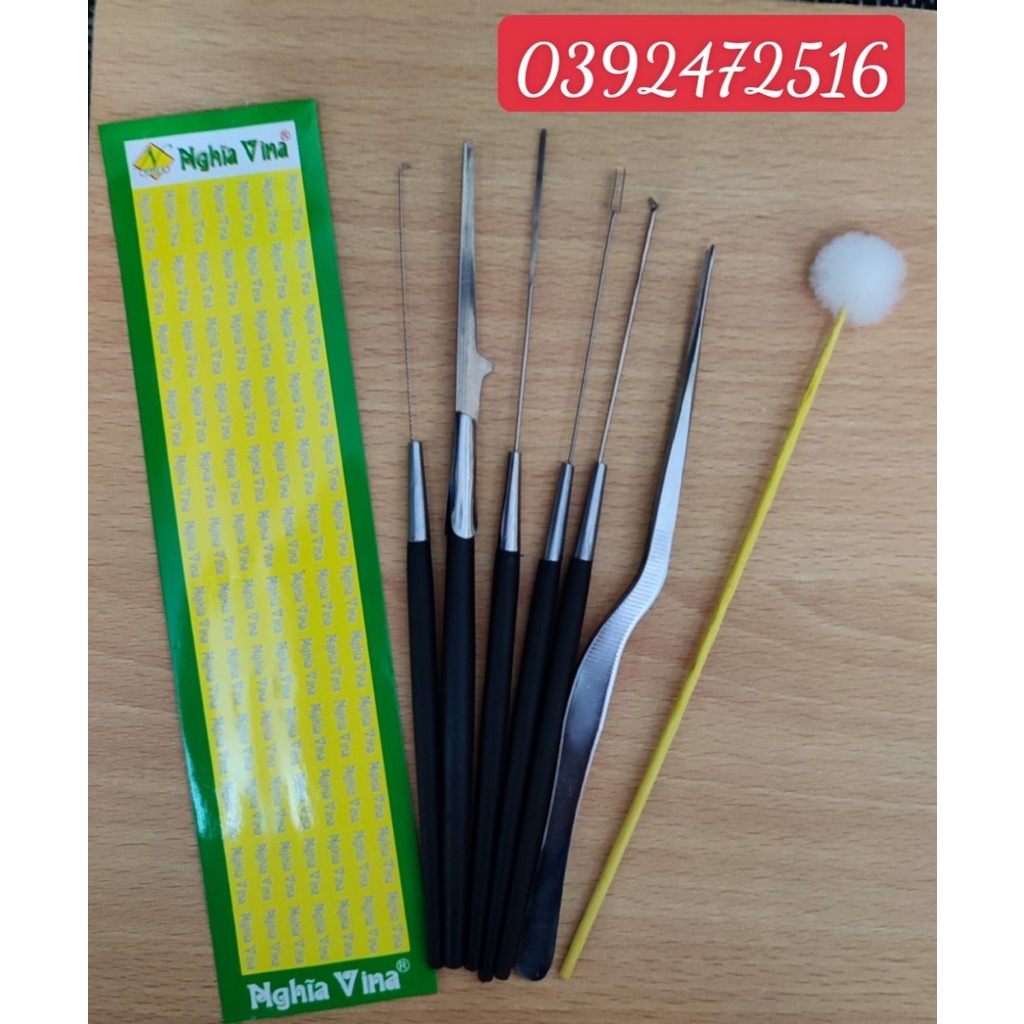 (Hàng mới về) Bộ dụng cụ lấy ráy tai - móc ráy tai 7 món Nghĩa Vina