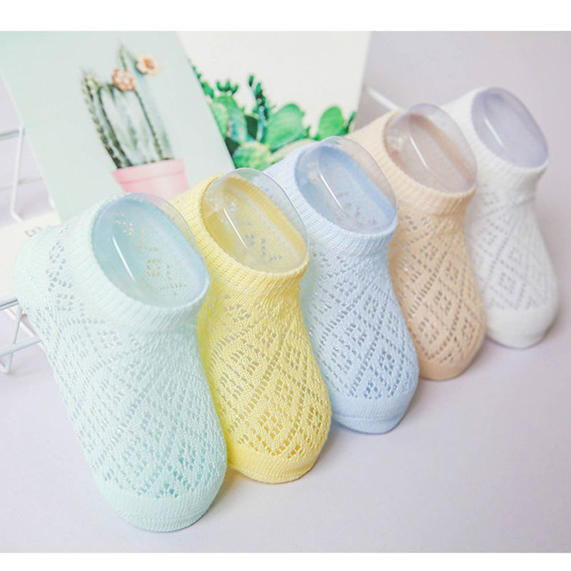 Set 5 Đôi Tất Lưới Cotton Siêu Mỏng Cho Bé