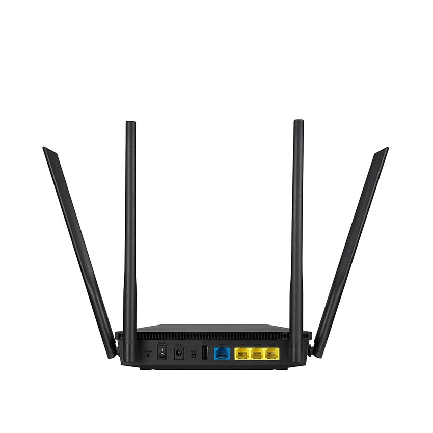Router WiFi 6 ASUS RT-AX53U 2 băng tần AX1800 (802.11ax) hỗ trợ công nghệ MU-MIMO và OFDMA - Hàng Chính Hãng