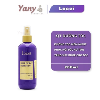 Xịt dưỡng tóc Lacei Nutrition 200ml, dưỡng tóc mềm mượt, phục hồi hư tổn, chăm sóc tóc khỏe