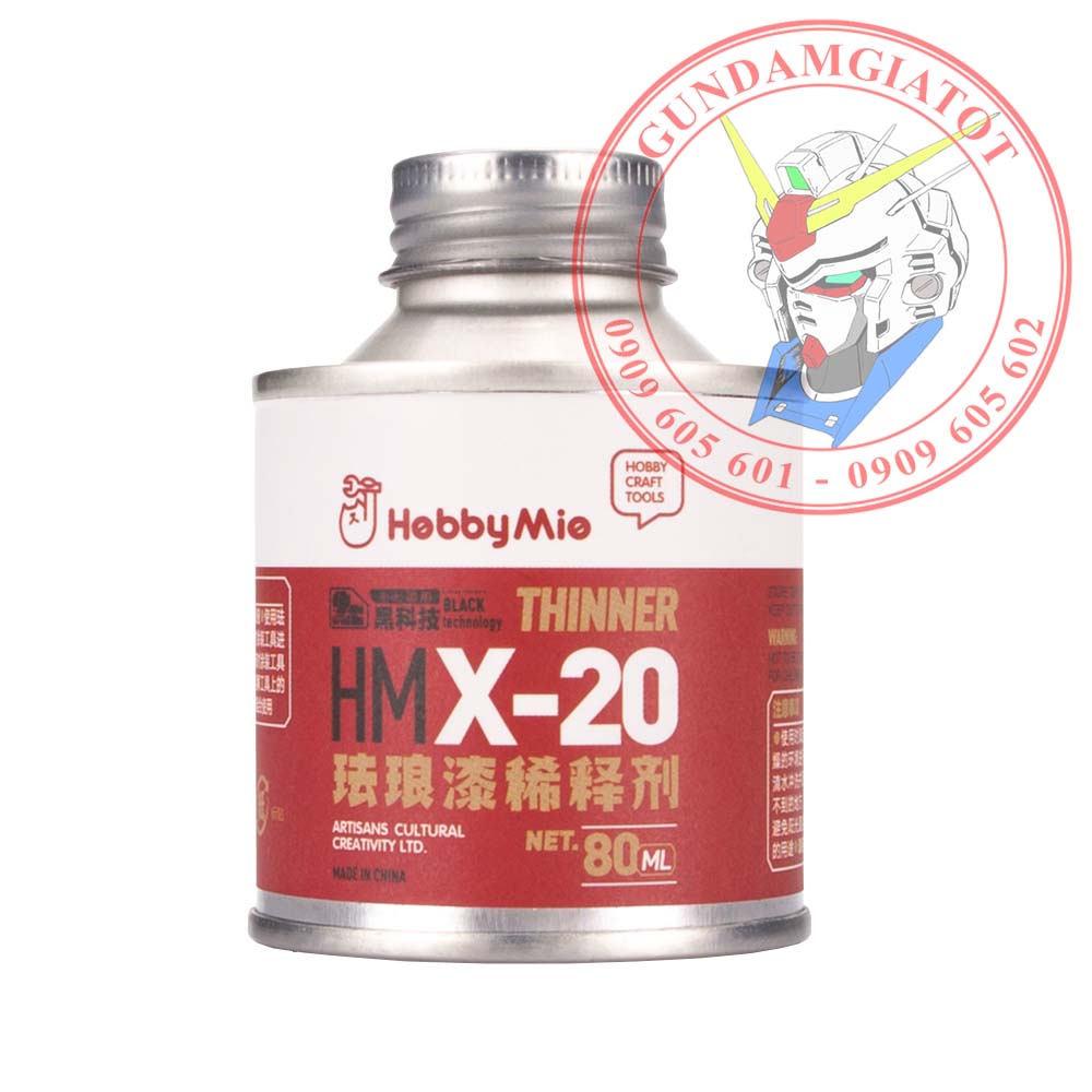 Dung dịch pha sơn - xóa tẩy sơn Hobby Mio Thinner Enamel Gốc Dầu HMX-20 X-20 80ml