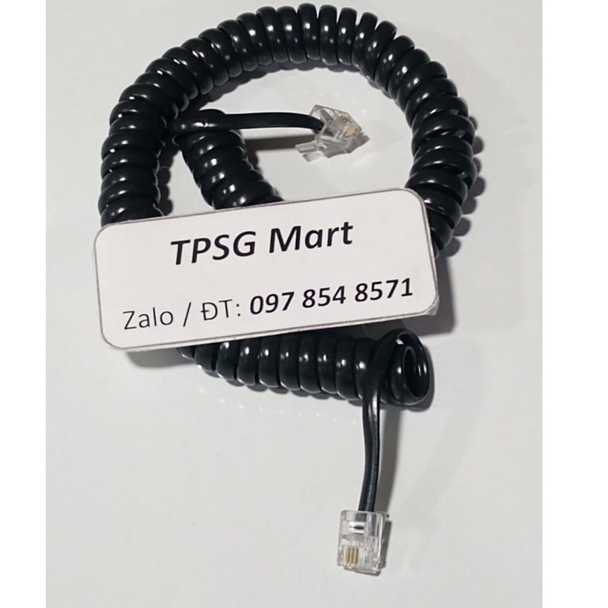 Cáp tai nghe điện thoại bàn - Dạng dây xoắn giãn dài