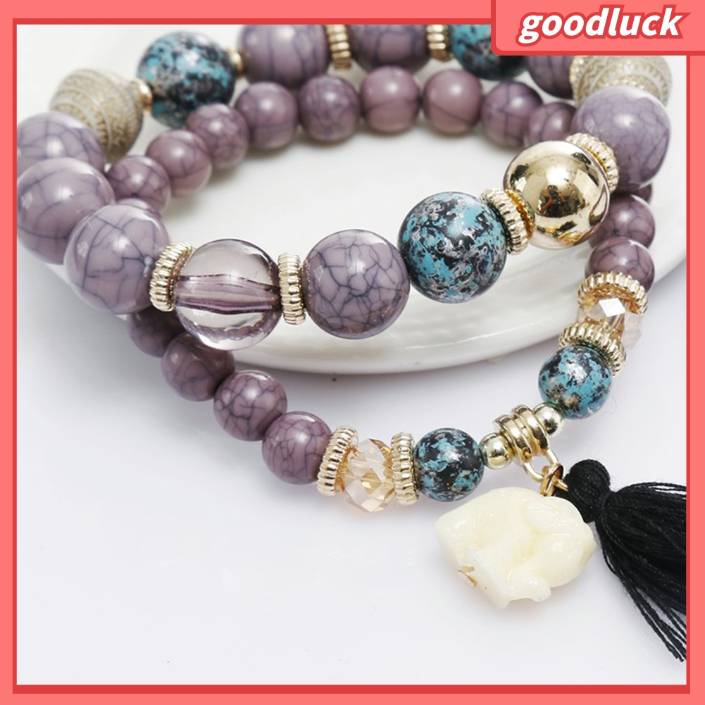 Vòng tay chuỗi hạt phong cách boho thời trang cho nữ