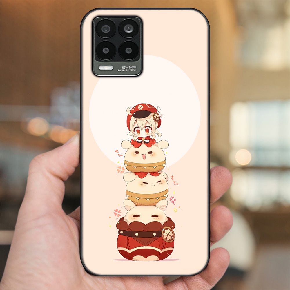 Ốp lưng Realme 8, 8 Pro viền đen in hình Klee Genshin Impact