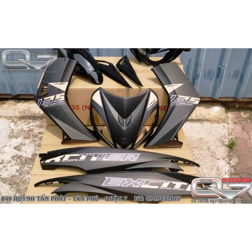 TEM RỜI EXCITER 2010 ĐEN  BẠC