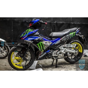 Tem Trùm Exciter 150 mẫu monster màu đen xanh trắng