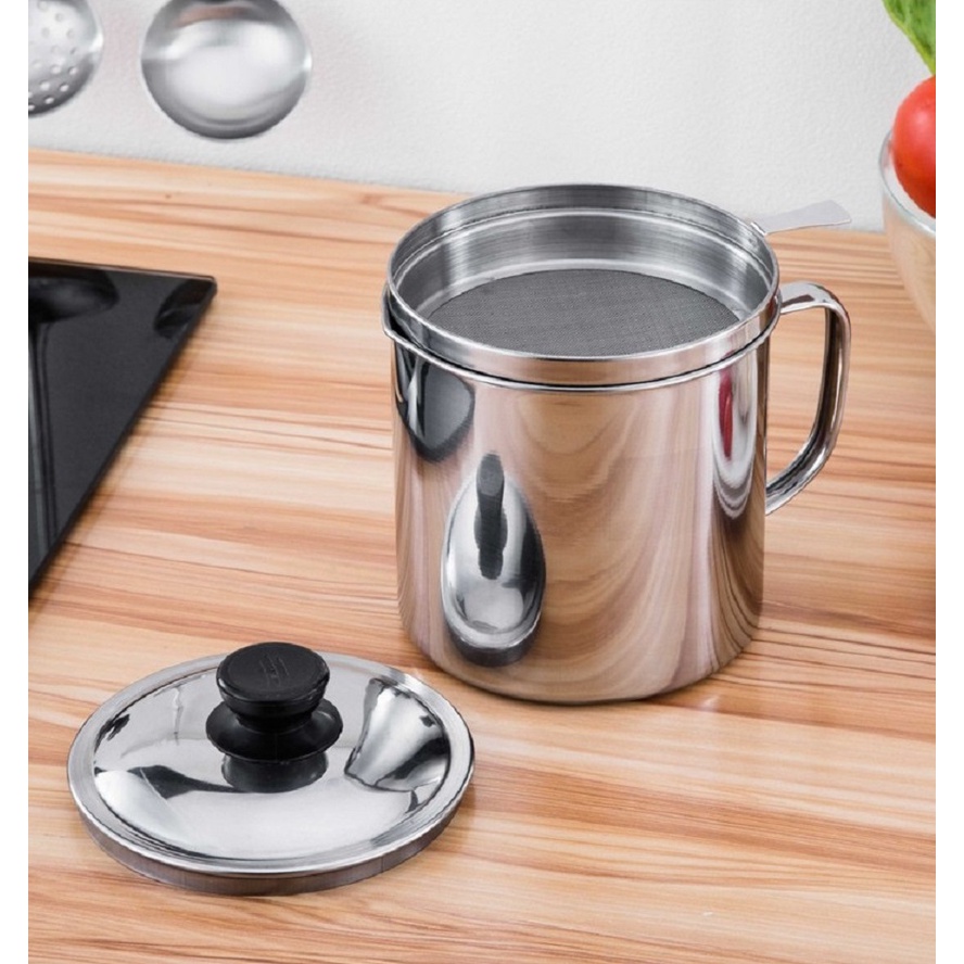 Ca Lọc Dầu - Ca Inox Lọc Cặn Dầu Ăn - Mỡ Thừa Tái Sử Dụng 101220