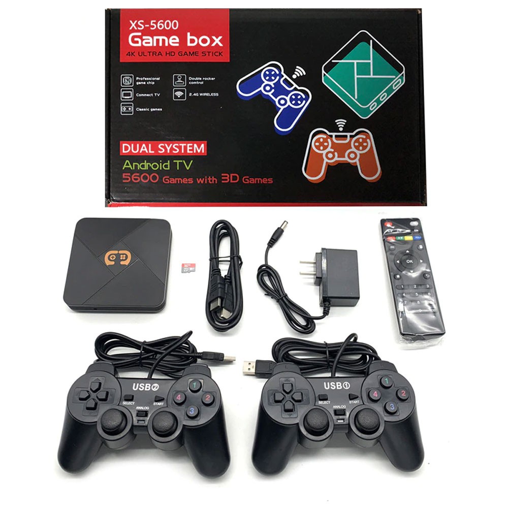 Máy Chơi Game Điện Tử Game Box XS-5600 3D HDMI 4K ⚡️𝐅𝐑𝐄𝐄 𝐒𝐇𝐈𝐏⚡️ Tay Cầm Chơi Game Siêu Chất