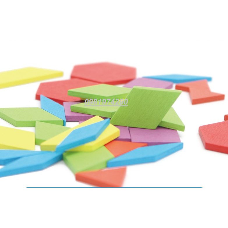 Ghép hình sáng tạo pattern block 130 chi tiết