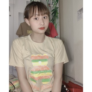 Áo phông tay lỡ form rộng cotton thun nữ cá tính