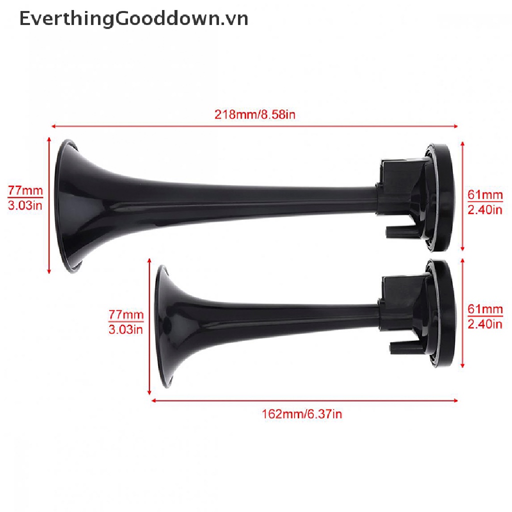 Bộ 2 Ống Bơm Khí Màu Đen Cho Xe Hơi / Tàu Thuyền