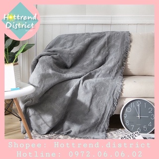 [HÀNG ORDER] Thảm/ Chăn phủ sofa màu xám phong cách Bắc Âu, trang trí nhà cửa