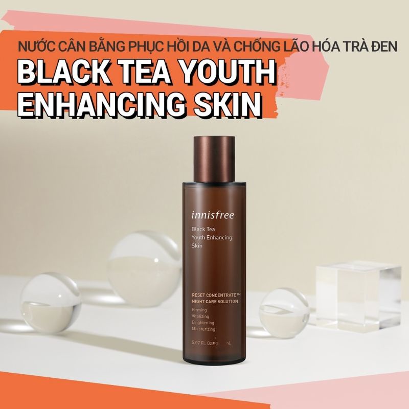 NƯỚC CÂN BẰNG PHỤC HỒI DA VÀ CHỐNG LÃO HÓA TRÀ ĐEN 50Ml