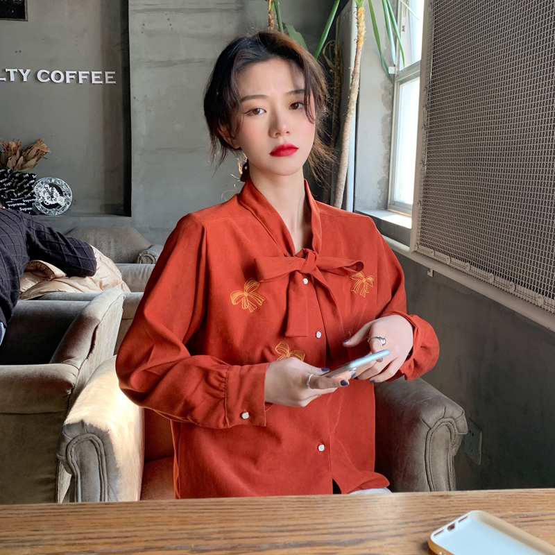 Áo sơ mi SUXI thiết kế dễ thương phong cách cổ điển thời trang dành cho nữ