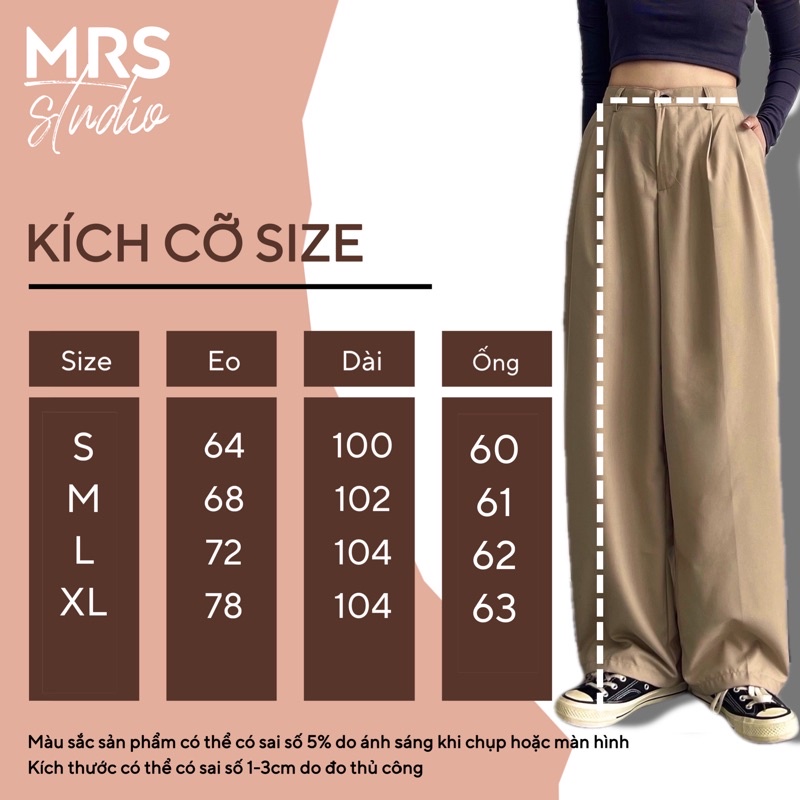 Quần ống rộng siêu rộng nữ có bigsize MRQ013G
