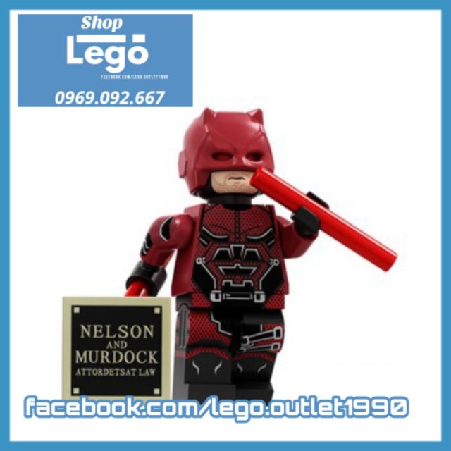 Xếp hình Dare Devil Deadshot Harley Quinn Robin Spider man Wonder Woman Joker Lego Minifigures POGO pg8196