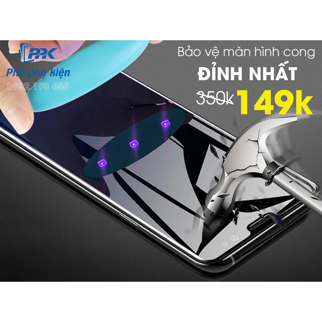 Kính cường lực cứng Samsung Note 9, Note 8, S9+, S8+, S8, S9 bảo vệ màn hình cong tốt nhất