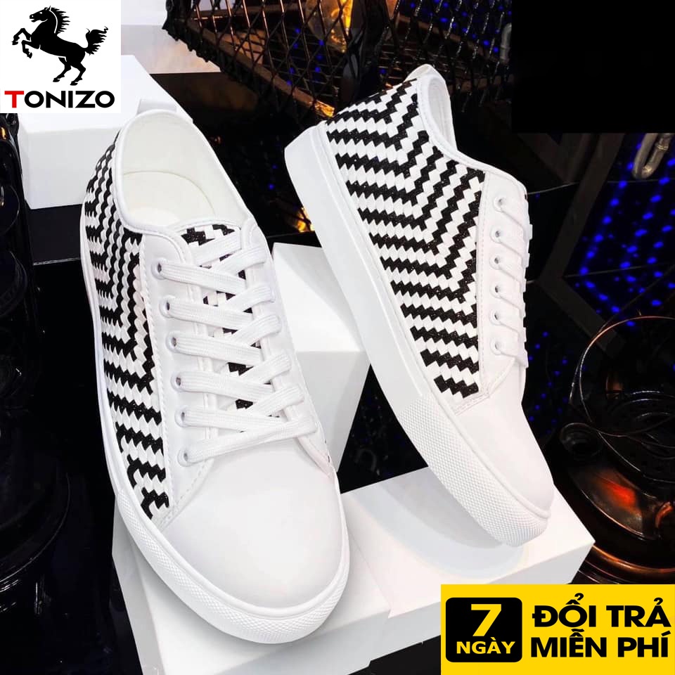Giày nam sneaker giá tốt Tonizo G3M đế cao 3cm.da thật,lót êm thoáng khí