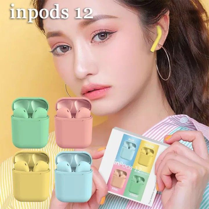Tai Nghe Bluetooth Không Dây inpods i12 TWS cảm ứng