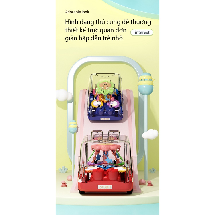 Đồ chơi xe hoạt hình KAVY quán tính chạy đà hình bánh răng chuyển động bên trong vui nhộn