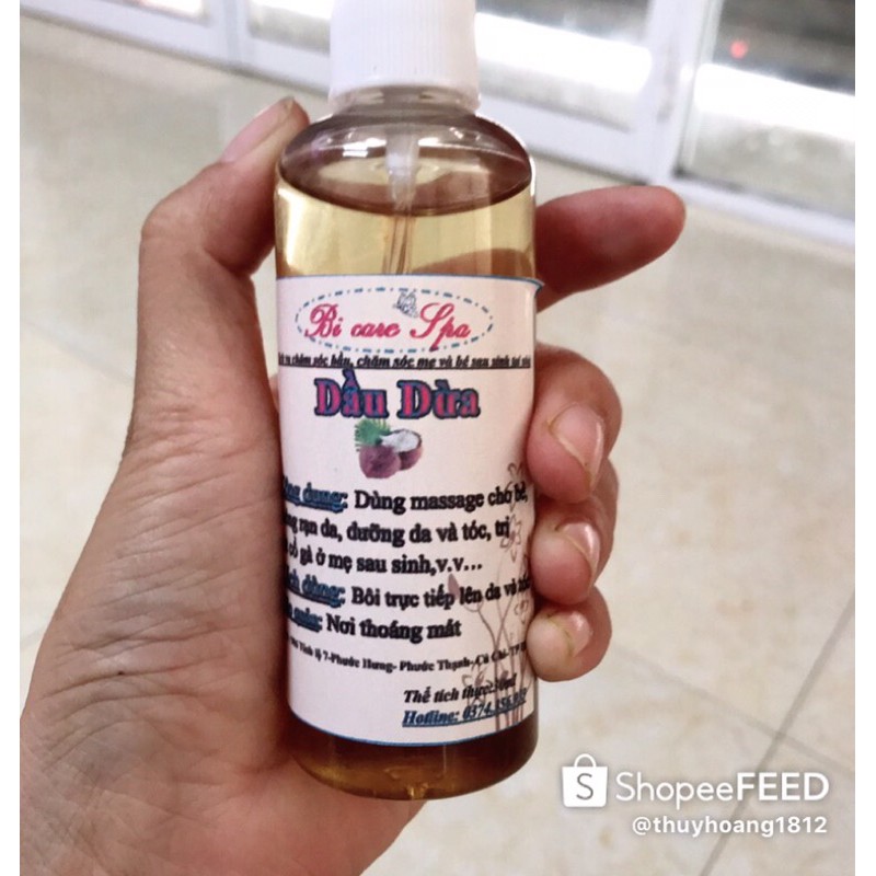 Dầu dừa massage em bé