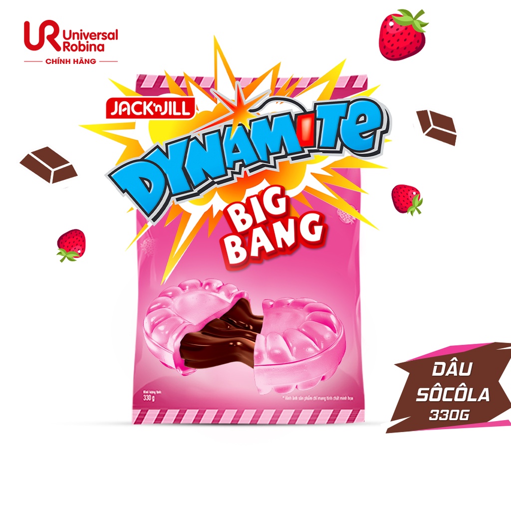 Kẹo Cứng Dynamite Bigbang hương dâu nhân sôcôla 330g