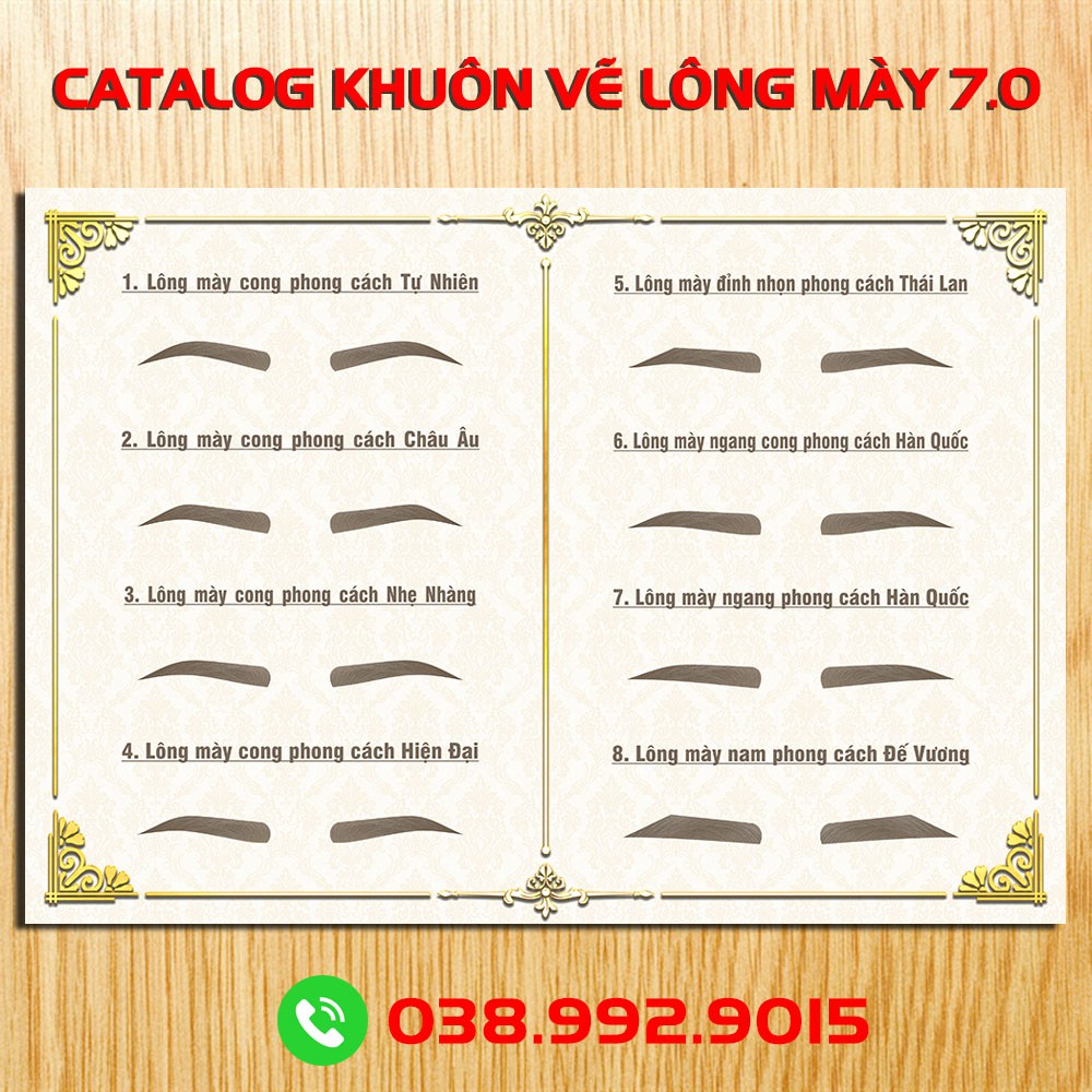 Catalog Tuyển tập dáng lông mày đẹp nhất hiện nay (Khuôn vẽ lông mày 7.0)