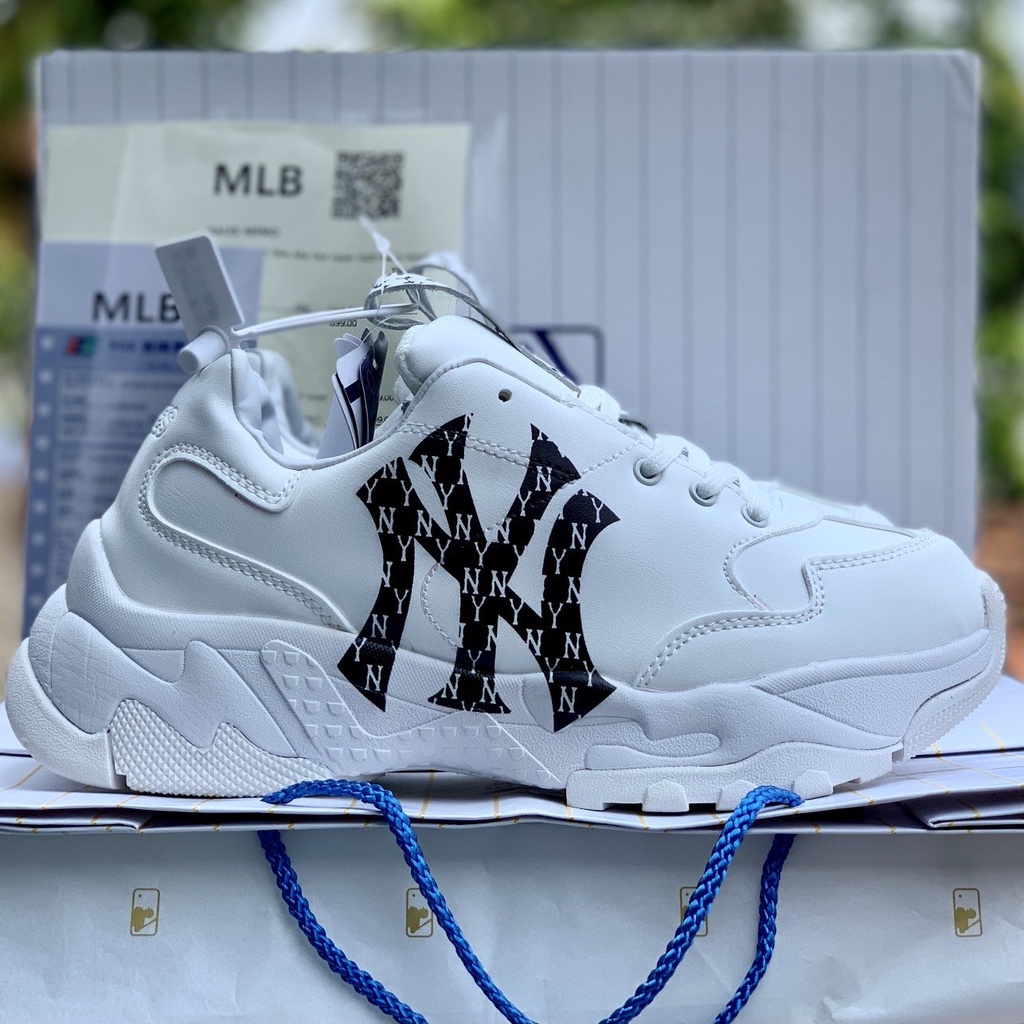 [𝐒𝐀𝐋𝐄 𝟓𝟎%] Giày Sneaker Nam, Nữ mlb Ny đen chữ nhỏ