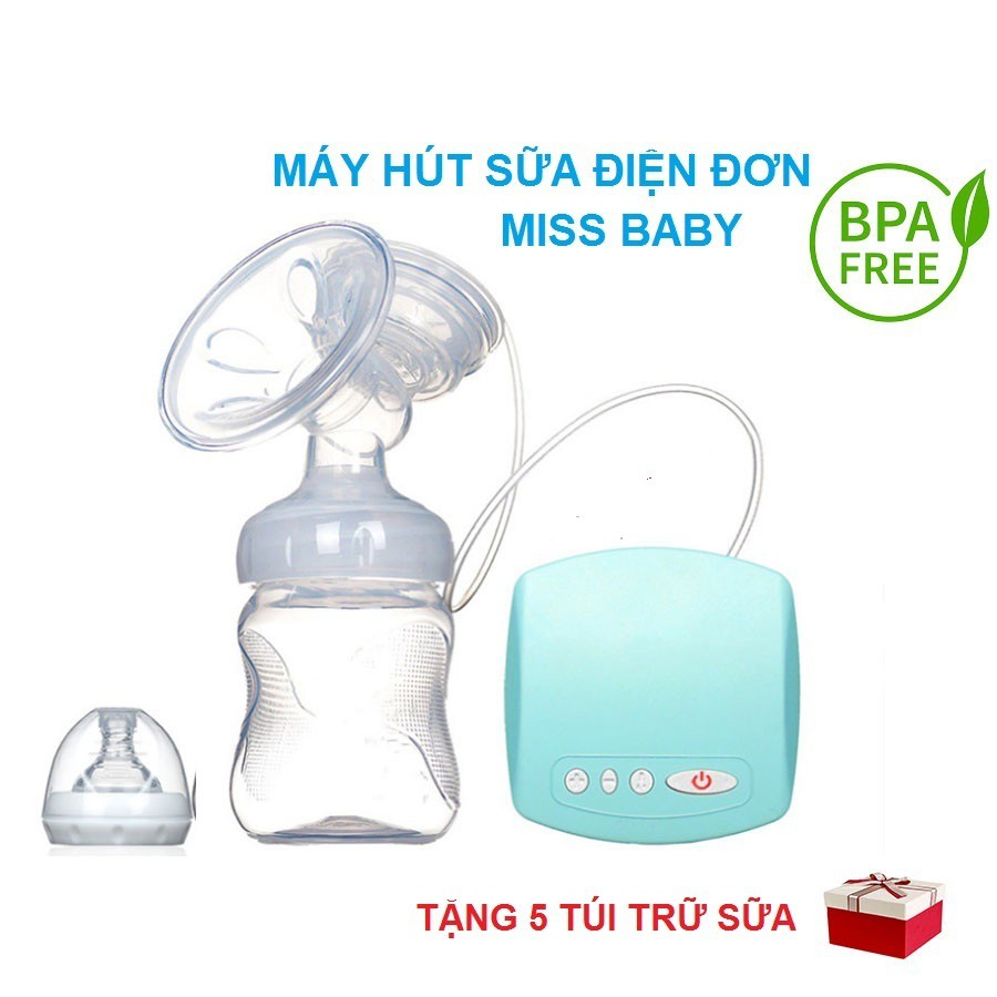 máy hút sữa điện đơn + tặng 5 túi trữ sữa