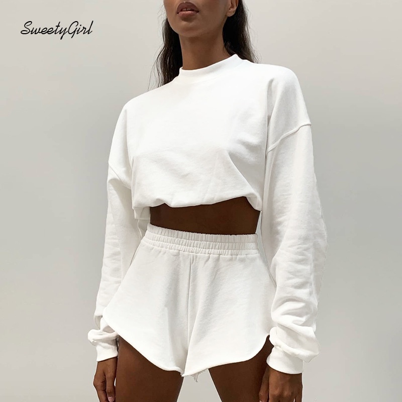 Quần Short Thể Thao Ống Rộng Lưng Cao Màu Sắc Trơn Quyến Rũ Thời Trang Cho Nữ 2022