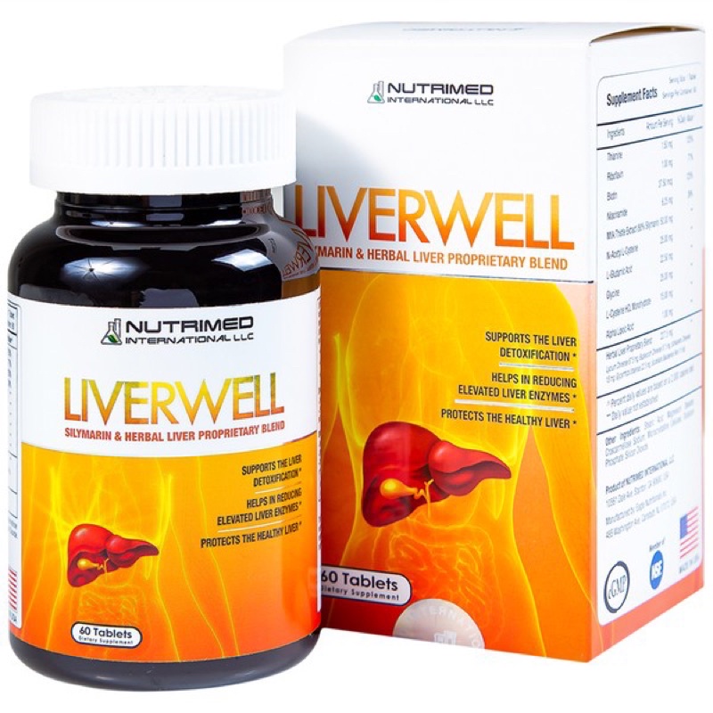 Viên Uống Liverwell của Mỹ giúp bổ gan, hỗ trợ giải độc gan. Tăng cường chức năng gan (hộp 60 viên)