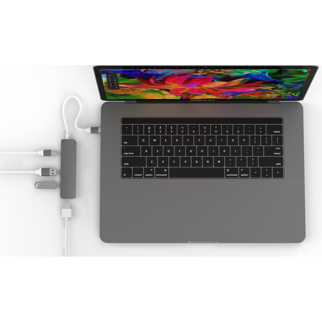 Cổng chuyển HyperDrive 4 in1 HDMI 4K  USB-C Hub  for MacBook, PC & Devices