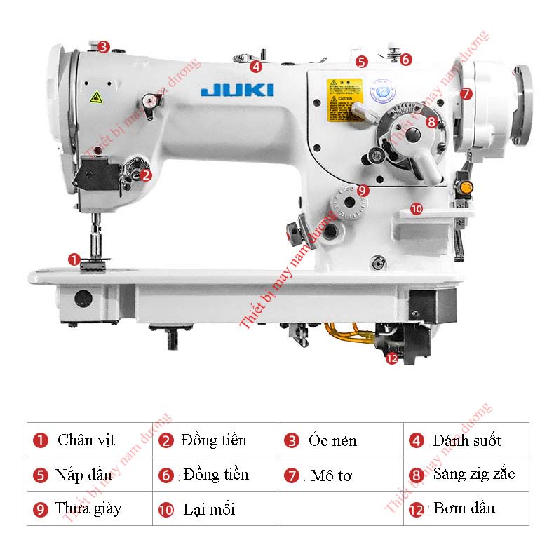 Máy may zíc zắc điện tử 1 kim, mô tơ liền trục, tốc độ cao