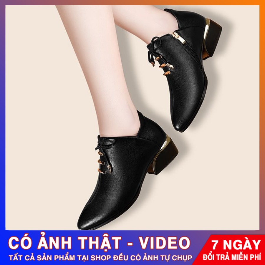 [ẢNH THẬT - FREE SHIP] Giày Boot nữ cao cấp ROSATA RO301 - HÀNG VIỆT NAM - BKSTORE