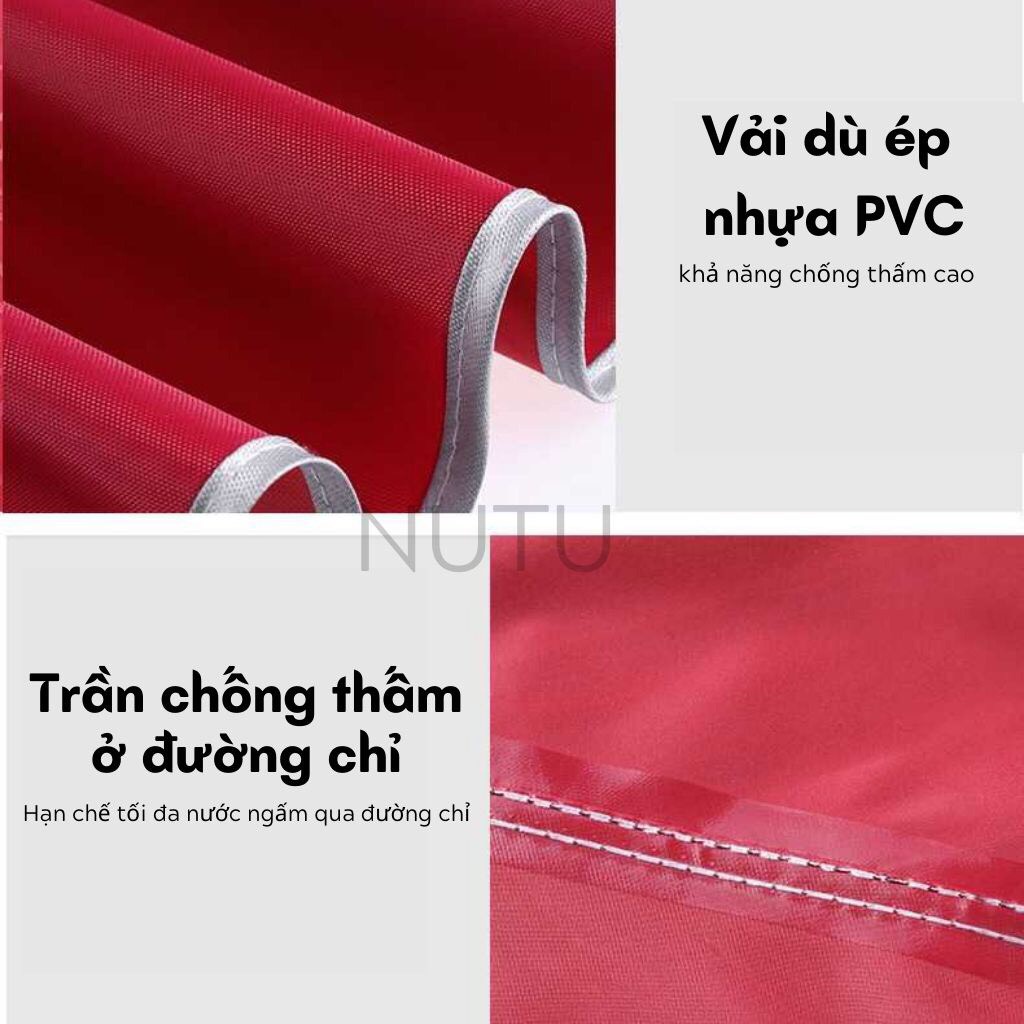 Áo Mưa 2 Đầu Và 1 Đầu Phản Quang Vải Dù Ép PVC Chống Rách Có Kính Che Trước Mặt Tiện Lợi