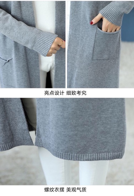 Khoác len dáng dài