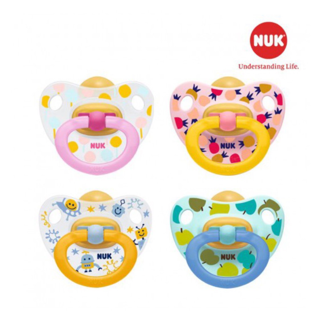 [CHÍNH HÃNG] BỘ 2 TY GIẢ NUK CAO SU SIÊU MỀM CHỈNH NHA 0-6M/6-18M/18-36M