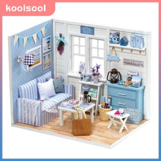 Nhà gỗ búp bê thu nhỏ 1/24 DIY