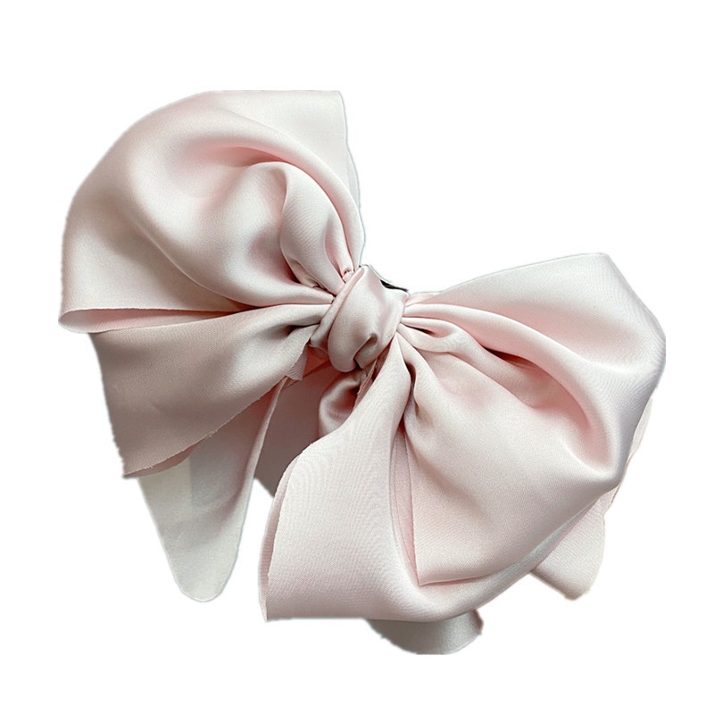 Kẹp Tóc Nơ Satin Nhiều Lớp Phong Cách Retro Hàn Quốc Mới