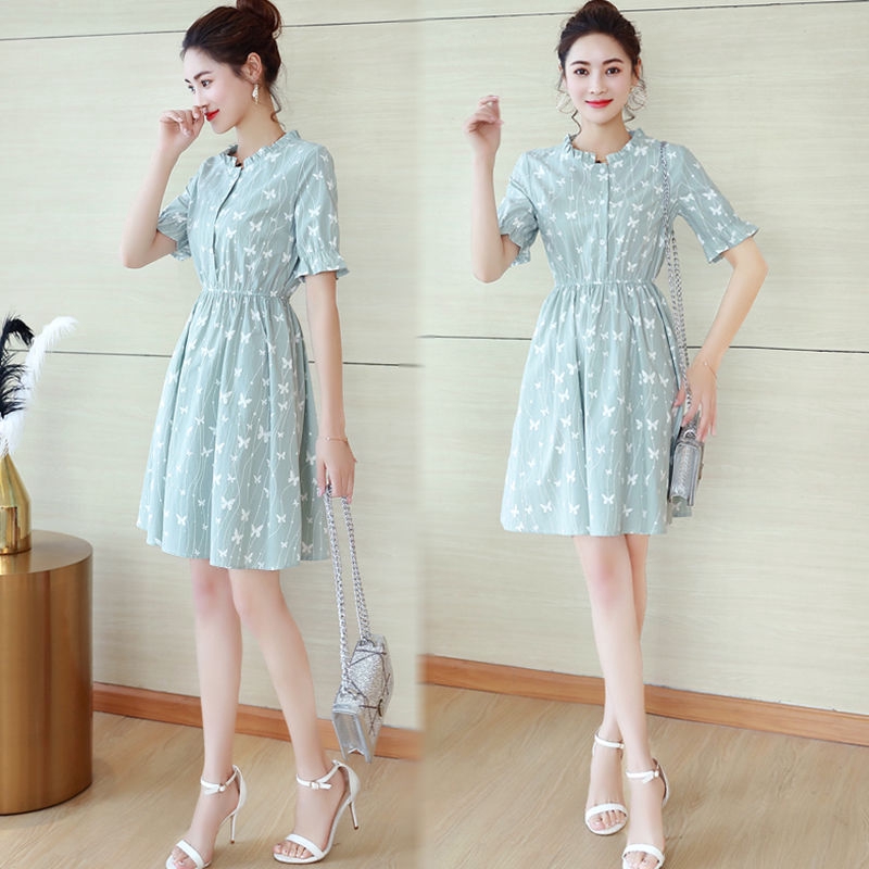 Đầm cotton tay ngắn kiểu công chúa thời trang hàn quốc cho nữ
