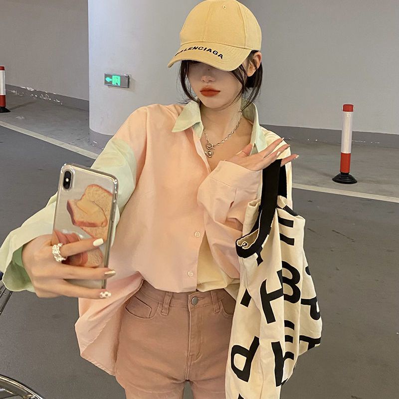 Jiashucheng Áo Sơ Mi Tay Dài Chống Nắng Dáng Rộng Vừa Vặn Màu Sắc Tươi Tắn Thời Trang Mùa Xuân Cho