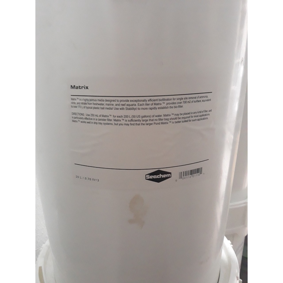 Matrix seachem nguyên thùng 20l vật liệu lọc nước cao cấp hàng nguyên đai nguyên kiện-