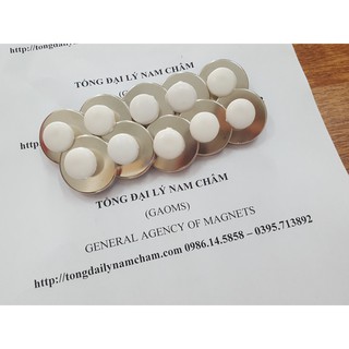 Nam châm đính bảng núm trắng 32mm