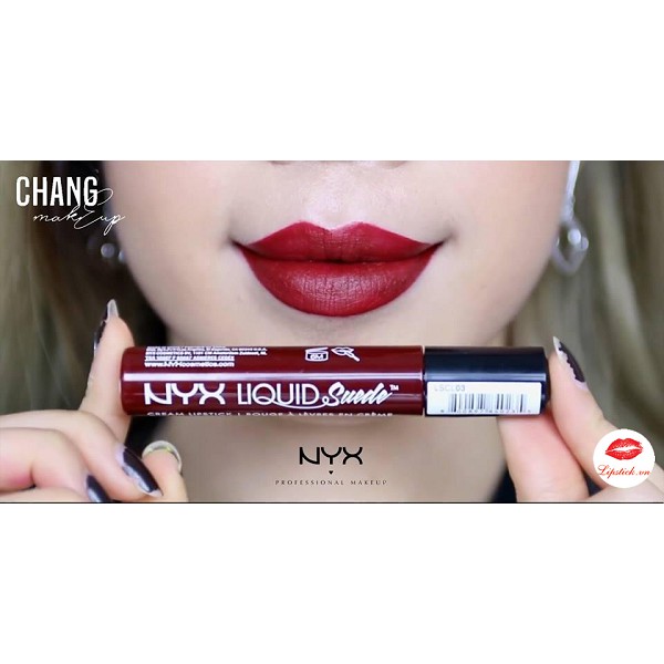 Son kem NYX Liquid Suede Cream Lipstick 03 Cherry Skies
