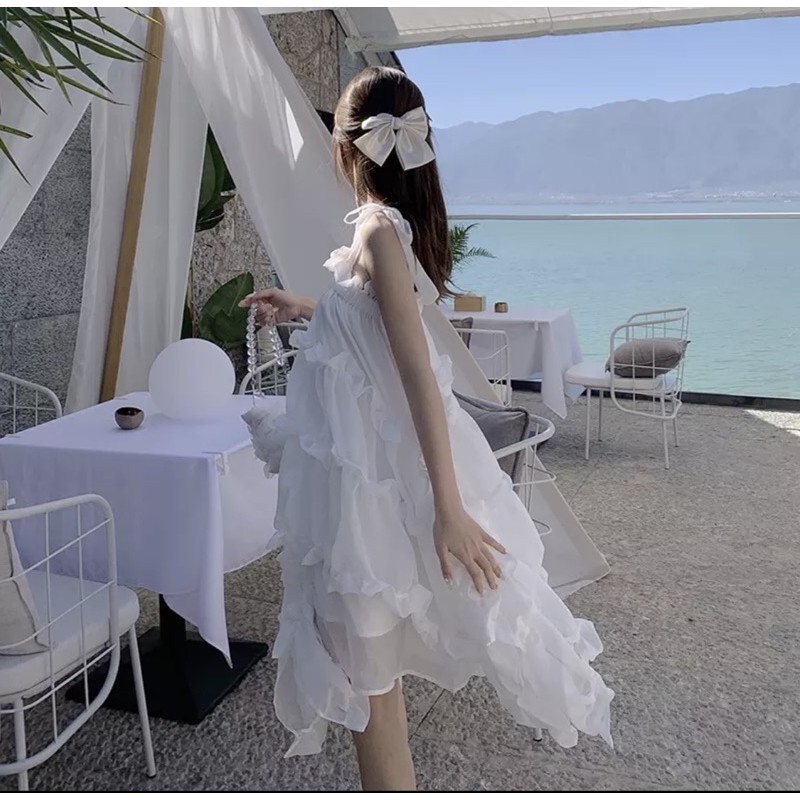 Đầm đi biển đẹp ❤️FREESHIP❤️ Váy trắng oder hàng Quảng Châu [sẵn]